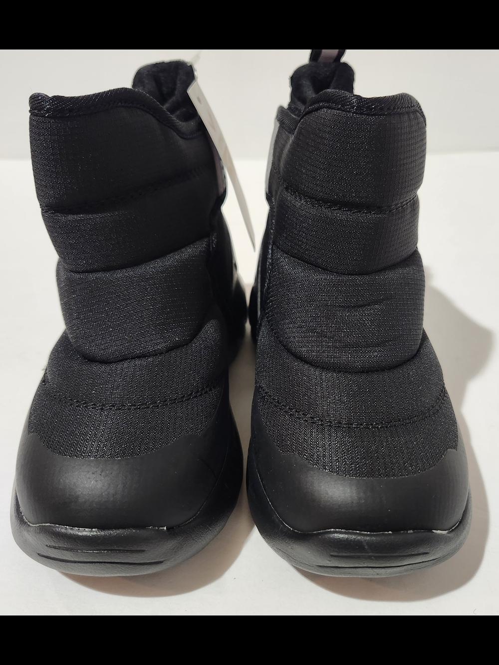 Ashion Kids Black Puffer Slip-On Boots - Lightweight Cozy Winter Shoes Size 10.5